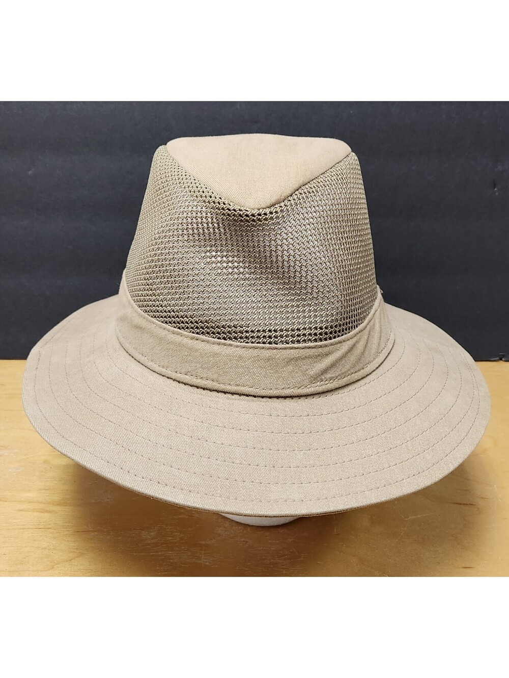 Vintage Pendleton Sportsman Cotton Mesh Safari Hat XL Khaki Tan USA Made AB247